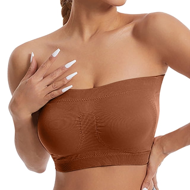 Bra for Women Comfortable Strapless Wrapped Chest Non Lifted Support Racerback Design for Everyday Wear