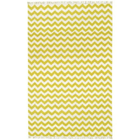 St Croix Hacienda Yellow Ivory Chevron Area Rug This On Opens A Dialog That Displays Additional Images For Product With The Option To Zoom In Or Out