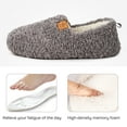 thumbnail image 3 of DualTop Women's Soft Curly Comfy Full Slippers Memory Foam Lightweight House Shoes Cozy Warm Loafer with Polar Fleece Lining, 3 of 6