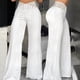 thumbnail image 1 of WILLBEST Pantalones Casuales para Mujer, Cintura Alta, Pierna Ancha, Elásticos, Sueltos, de Malla Hueca, Cómodos y de Moda. Extra Grande, 1 of 4