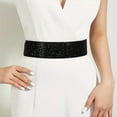 thumbnail image 6 of Sequins Wide Waist Belt Fashionable Women Waistband Elastic Waist Dress Belt, 6 of 15