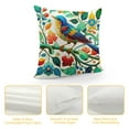 thumbnail image 4 of Leisuo Bird Throw Pillow Cover Watercolor Robin Sitting On Tree Branch Fabric for Couch Bed Sofa Car Waist Cushion Cover Pillow Case White, 4 of 5