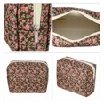thumbnail image 3 of 1 Pc Bolsa de Cosméticos Portátil para Mujeres con Diseño de Peonía para Vacaciones y Viajes de Negocios Color Rojo Rosa de Poliéster, 3 of 3