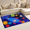 thumbnail image 2 of SKYSONIC Area Rug Carpet Space Rocket Galaxy Doormat for Hardwood Floor Entrance Living Room Bedroom 2'7"x1'8" (31x20 in), 2 of 6