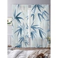 thumbnail image 2 of Blue Botanical Sheer Curtains for Living Room Bedroom Spring Pastoral Summer Leaf Sheer Curtains 96 Inch Long 2 Panels Set Light Filtering Curtain Window Treatments Drapes for Dining Room, 2 of 6