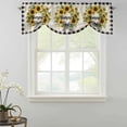 thumbnail image 2 of Tie Up Valance Curtain for Kitchen,Summer Words Farm Sunflowers Rod Pocket Short Curtains Adjustable Tie-Up Shade Valances,Butterflies Country Floral Window Treatment for Bathroom Living Room Bedroom, 2 of 9
