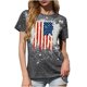 thumbnail image 1 of Blusa holgada de manga corta con cuello redondo y estampado a la moda para mujer Pompotops  hfajkhk130317, 1 of 7