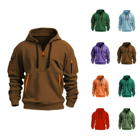 Basic Hoodies for Men 2025 Long Sleeve Essentials Hooded Sweatshirt with Pocket Pullover Hoodie Mens Hoodies