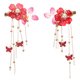 thumbnail image 1 of Borlas Pinzas para el cabello Diseño de flores Pinzas para el cabello Estilo antiguo Flor Borla Horquilla Wild Hanfu Accesorios (Rojo), 1 of 7