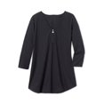 thumbnail image 2 of Woman Within Plus Size Three-Quarter Sleeve Zipper Tunic, 2 of 5