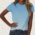 thumbnail image 4 of Women's T Shirts Graphic 4XL Gradient Color Crew Neck Casual Loose T-Shirt, 4 of 5