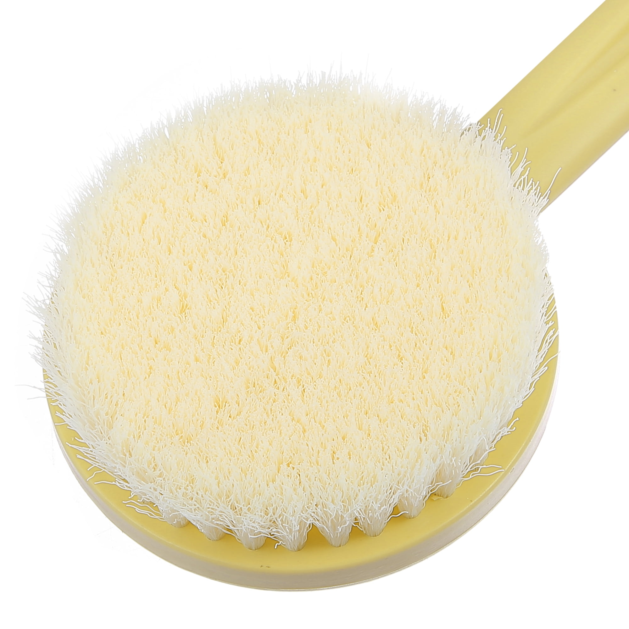 Unique Bargains Body Bath Brush Back Scrubber with Long Handle Beige