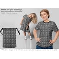 thumbnail image 5 of oneOone Rayon Black Fabric Writing Font Craft Projects Decor Fabric Printed By The Yard 56 Inch Wide, 5 of 5