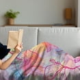 thumbnail image 3 of Abstract Soft Flannel Fleece Blanket, Colorful Coming of the Spring Season Arrangement with Flourishing Foliage Leaves, Cozy Plush for Indoor and Outdoor Use, 70" x 90", Multicolor, by Ambesonne, 3 of 5
