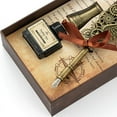 thumbnail image 2 of Ink Quill Pen Sealing Wax  Set Retro European Style Stainless Steel Nib Quill Pen and Ink Set, 2 of 5