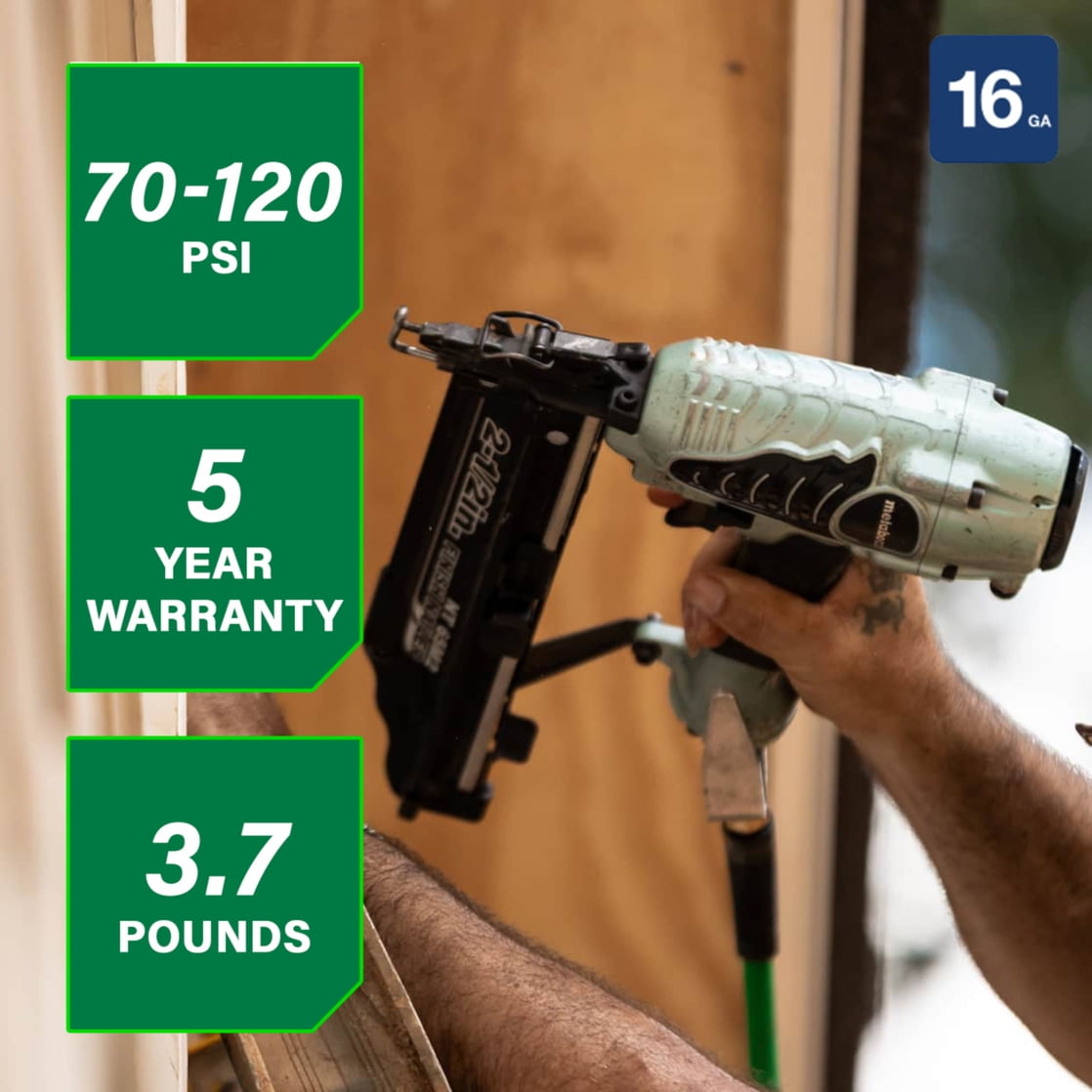 Metabo HPT Pneumatic 16-Ga Finish Nailer, 2-1/2-In, NT65M2S