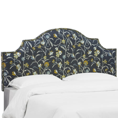 UPC 842263457036 product image for Skyline Furniture  Nail Button Headboard in Whisp Floral Navy Ochre | upcitemdb.com