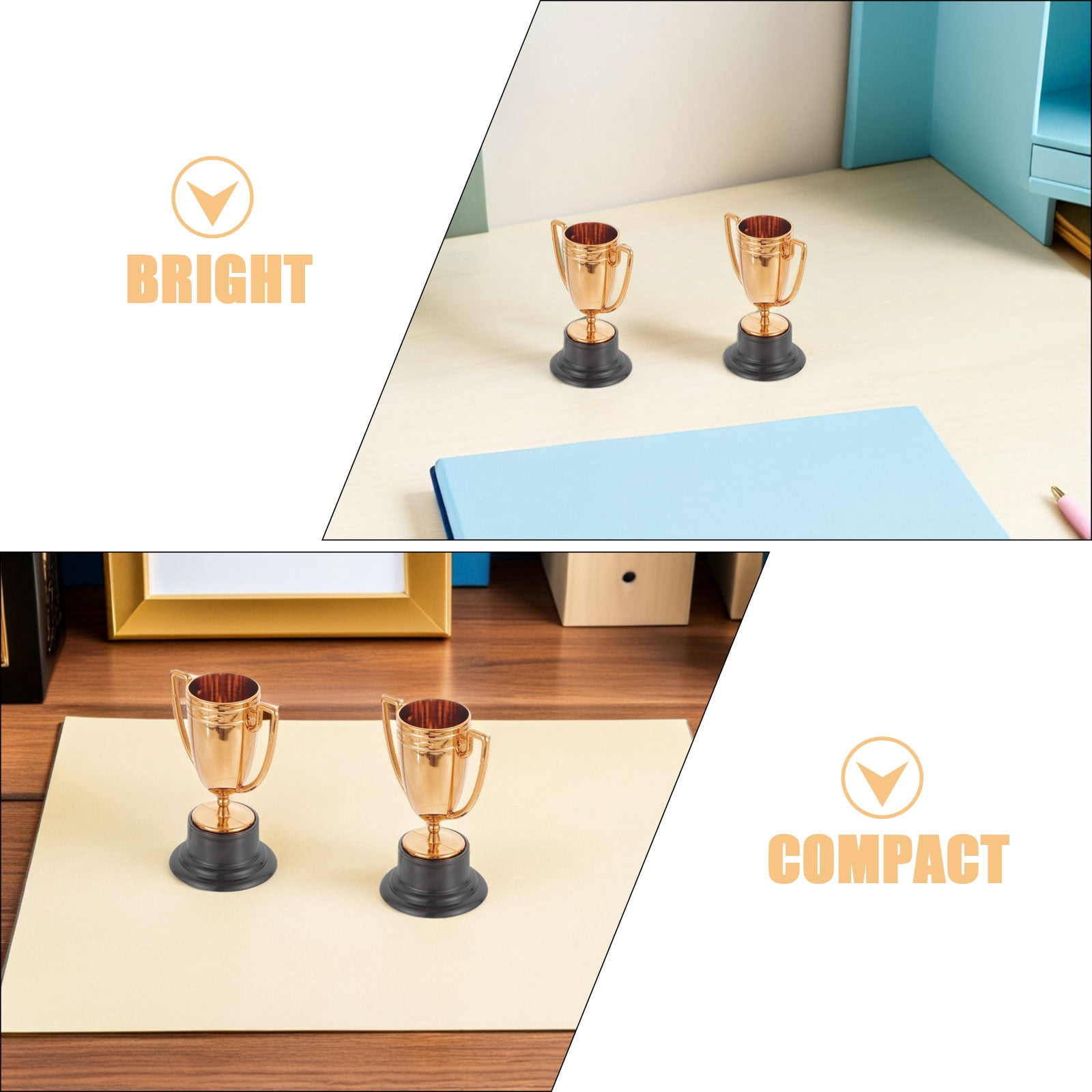 ETHZZLE 20pcs Small Plastic Trophies for Kids - Award Cups for Sports, Competition, Winner Prizes, Office, Home & Classroom Decor