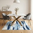thumbnail image 3 of ODIKA 5'x7' Washable Area Rug With Modern Watercolor Wave Motifs Abstract Brushstroke Design Playful for Guest Room, Lounge, Apartment, Non-Slip Low Profile, Stain Resistant, 3 of 7