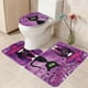 thumbnail image 4 of 3 uds. Alfombra de baño de poliéster con diseño de bruja, alfombra antideslizante para baño, juego de tapa de inodoro, decoración para el baño, 4 of 12
