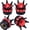 Black & Red, variant on chasenew 4PCS Crown Bling Tire Stem Valve Caps, Crystal Diamond Tire Air Cap Set Universal Copper Core Stem Covers for Cars, SUV, Trucks, Bikes, Motorcycles, Bicycles (Black & Black)