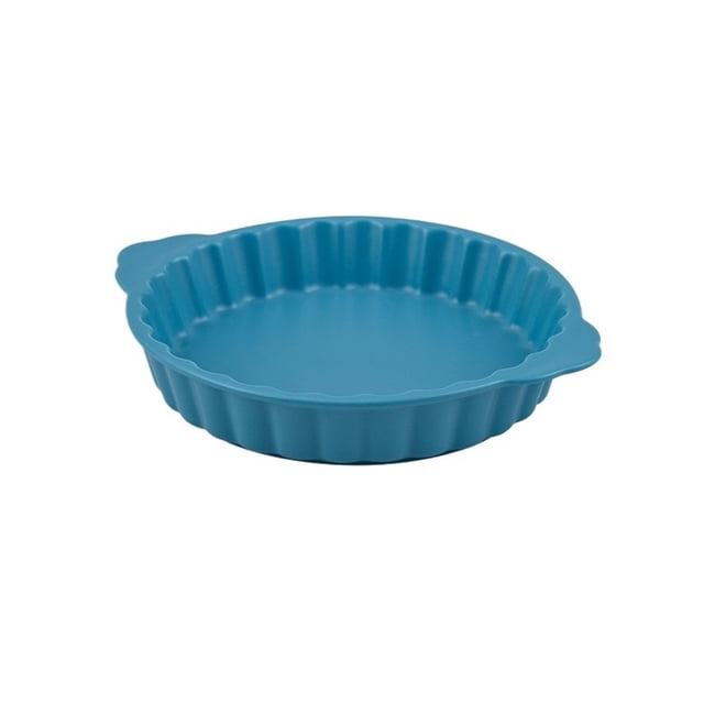 360ML Double Ear Creative Circular Ceramic Baking Plate for Baking and Roasting Steak Plate Double Ear