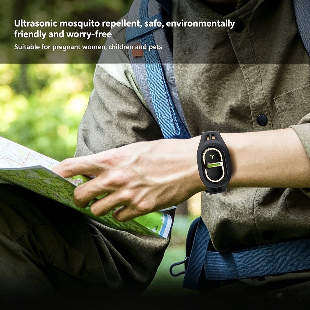 Ultrasonic Mosquito Repellent Bracelet, Rechargeable Electronic Pest Repellent Wristband for Adults Kids Outdoor Indoor Use,Friend's Gift