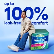 Always Ultra Thin Pads Without Wings, Size 2, Long Super Absorbency, 40 Count
