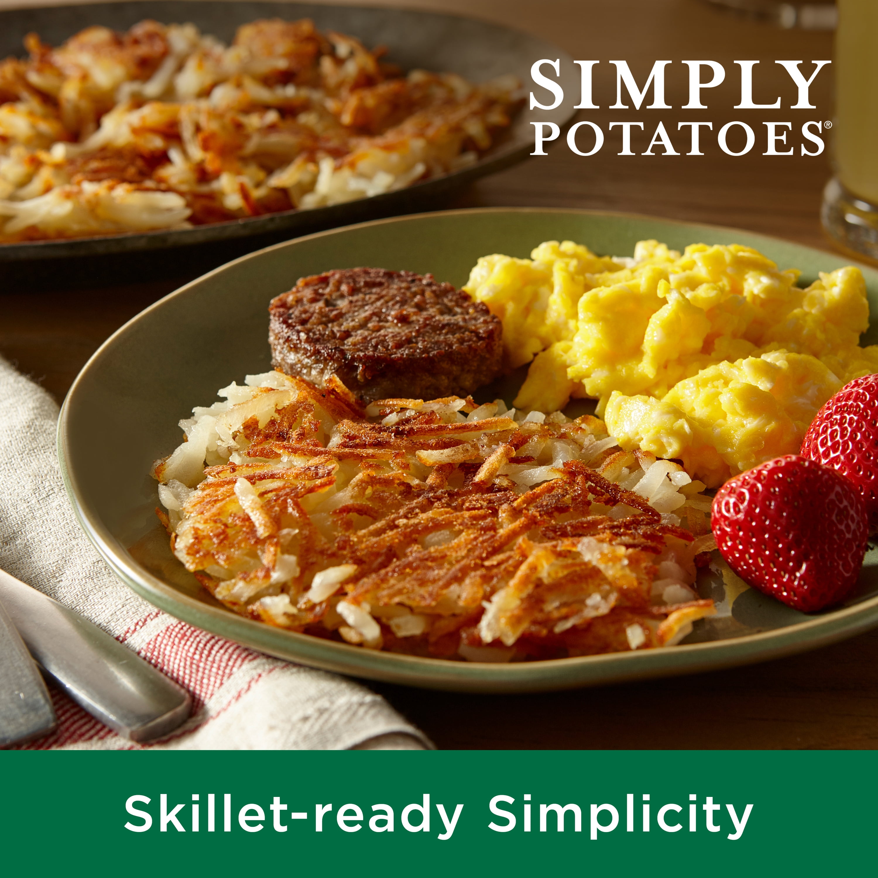 Simply Potatoes Shredded Hash Browns, 20 oz Bag (Refrigerated)