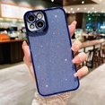 thumbnail image 5 of Compatible for iPhone 14 Luxury Glitter Plating Clear Case, Cute Bling Sparkly Shiny Case for Women Girls Soft TPU Shockproof Camera Protective Back Cover Electroplated Case - Blue, 5 of 11