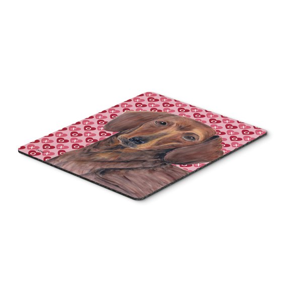 Carolines Treasures SC9271MP "Dachshund Hearts Love and Valentines Day Portrait Mouse Pad Hot Pad or Trivet" Large