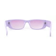 thumbnail image 4 of Pastel Pop Color Mod Narrow Rectangle Fashion Sunglasses Lavender Purple, 4 of 4