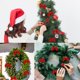 thumbnail image 4 of 48 Uds. Adornos con lazo de cinta navideña, pequeños lazos navideños para manualidades colgantes, Mini decoraciones colgantes para árbol de Navidad con lazo, 4 of 5