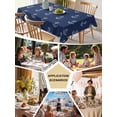 thumbnail image 5 of Navy Blue Anchor Table Cloth, Nautical Coastal Summer Ocean Ship Waterproof Tablecloth for Square Tables, Reusable Washable Fabric Table Cover for Restaurant Kitchen Dining Tables 54"x54", 5 of 6