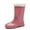 Pink, variant on AUXDIQ Wellington Boots Women Mid-calf Wellies Waterproof Rain Boots Outdoor Garden Shoes