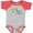 Baseball Heather and Red, variant on Babys 1st Christmas Sloth Boys or Girls Baby Bodysuit