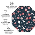 thumbnail image 3 of Rateoe Cherry Blossoms Drawing Drink Coasters Set of 4 Leather Coasters Spill Protection for Table Desk,Durable and Non Slip Leather Coaster ,4 Inches Drink Mats-Octagon, 3 of 6