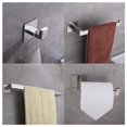 thumbnail image 4 of MOPOOR 3-Pieces Bathroom Hardware Set Brushed Nickel SUS304 Stainless Steel Round Wall Mounted - Includes Hand Towel Bar, Toilet Paper Holder, Towel Hooks,Bathroom Accessories Kit, 4 of 4