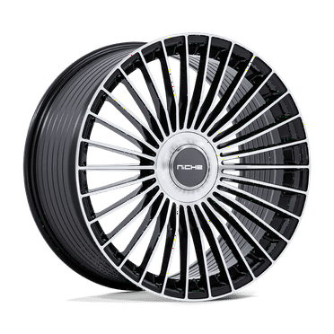 24x10 Niche NC282 Serene Gloss Black W/ Machined Face Wheel 5x130 (20mm)