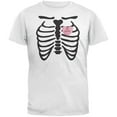 thumbnail image 1 of Skeleton Be Mine Candy Heart White Adult T-Shirt, 1 of 1