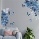 thumbnail image 1 of Pegatinas de pared con flores, calcomanías florales para pared, póster fácil de limpiar, murales de arte de pared, papel tapiz decorativo para sala de, 1 of 8