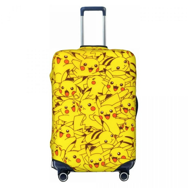 Housse de Valise Personnalisée Pokemon Pikachu, Protecteur de Mode pour Voyage, Housse de Protection pour Valise de 18-32 Pouces