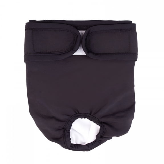 TELOLY Dog Diapers Washable & Reusable Female and Male Dog Diapers Materials Durable Machine Washable Solution for Pet Incontinence and Long Travels, Black, Xl