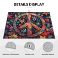 thumbnail image 3 of Peace Sign Hippy Art Large Kitchen Drying Mat 18x24 Inch Ultra Absorbent Dish Drying Mats Foldable Countertop Protector, 3 of 8