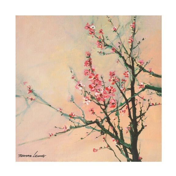 Canvas Wall Art - Thomas Leung 'Little Blossom' Wall Art for Living Room, Bedroom, or Office Décor by Trademark Fine Art - 14 x 14 Inches