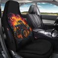 thumbnail image 7 of Uourmeti Protective Car Seat Covers for Automotive, Polyester Fabric Elastic Auto Front Seat Covers, Fiery Tractor Pattern, 7 of 7