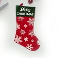 thumbnail image 2 of Christmas Stockings, 19 Inches Xmas Stockings wiht Glitter Silver Snowflake Print, Classic Christmas Stocking Decorations for Family Holiday Party, 2 of 4