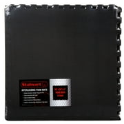 Stalwart Interlocking EVA Foam Floor Tiles for Home Gym, Yoga Mat, Workout Equipment, or Childs Play Surface – Set of 6, (Black)