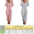 thumbnail image 5 of SUNSIOM Women's Onesie Pajamas One Piece Winter Warm Cozy Plush Hooded Zipper Jumpsuit Pajama Sleepwear S-5XL Plus Size, 5 of 5