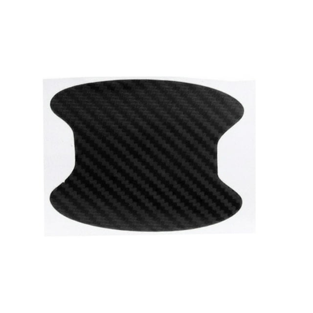 fastboy 4Pcs/Set Autocollant de Porte de Voiture en Fibre de Carbone Résistant aux Rayures Couverture Auto Poignée Noir